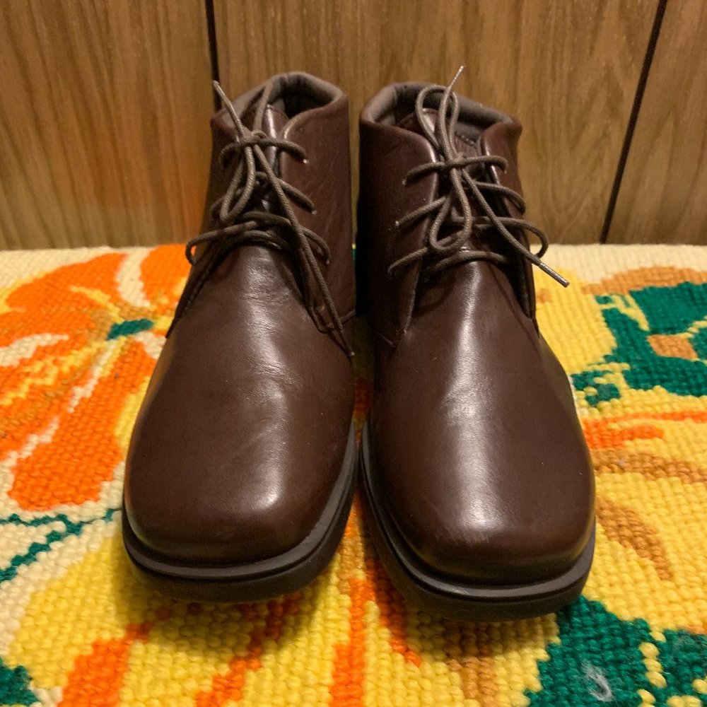 Worthington sport brown leather lace up booties size 7.5 - Picture 4 of 12